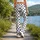Sky Blue and Black Polka Dots for Yoga, Pilates, Commuting and Everyday Wear Leggings - 12