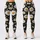 White Daisy Blooms on Midnight Black for Spring Workouts and Everyday Wear for Women Leggings - 3