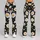 White Daisy Blooms on Midnight Black for Spring Workouts and Everyday Wear for Women Leggings - 9