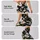 White Daisy Blooms on Midnight Black for Spring Workouts and Everyday Wear for Women Leggings - 8