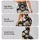 White Daisy Blooms on Midnight Black for Spring Workouts and Everyday Wear for Women Leggings - 2
