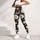 White Daisy Blooms on Midnight Black for Spring Workouts and Everyday Wear for Women Leggings - 5