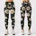 White Daisy Blooms on Midnight Black for Spring Workouts and Everyday Wear for Women Leggings - 1