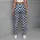 Blue And Ivory Gingham Checks For Studio Workouts And Weekend Wear Leggings - 6