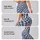 Blue And Ivory Gingham Checks For Studio Workouts And Weekend Wear Leggings - 2