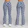 Blue And Ivory Gingham Checks For Studio Workouts And Weekend Wear Leggings - 9