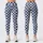 Blue And Ivory Gingham Checks For Studio Workouts And Weekend Wear Leggings - 3