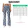 Blue And Ivory Gingham Checks For Studio Workouts And Weekend Wear Leggings - 7