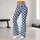 Blue And Ivory Gingham Checks For Studio Workouts And Weekend Wear Leggings - 11