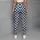 Blue And Ivory Gingham Checks For Studio Workouts And Weekend Wear Leggings - 5