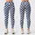 Blue And Ivory Gingham Checks For Studio Workouts And Weekend Wear Leggings - 1