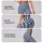 Blue And Ivory Gingham Checks For Studio Workouts And Weekend Wear Leggings - 2