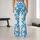 Blue Daisy Blooms for Sunny Outdoor Workouts and Cheerful Everyday Activewear Style Leggings - 10