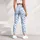 Light Blue Leopard Spots for Gym Training and Weekend Athleisure Wear for Active Women Leggings - 6