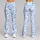 Light Blue Leopard Spots for Gym Training and Weekend Athleisure Wear for Active Women Leggings - 9