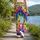 Vibrant Rainbow Paw Trails for Cheerful Everyday Adventures and Active Pet Lovers Everywhere Leggings - 12