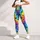 Vibrant Rainbow Paw Trails for Cheerful Everyday Adventures and Active Pet Lovers Everywhere Leggings - 6