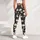 White Daisy Blooms on Charcoal for Cheerful Yoga and Everyday Activewear Leggings - 5