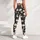 White Daisy Blooms on Charcoal for Cheerful Yoga and Everyday Activewear Leggings - 5