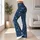 Navy Blue Wildflower Sprigs For Studio Training And Everyday Activewear Style Leggings - 12
