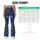 Navy Blue Wildflower Sprigs For Studio Training And Everyday Activewear Style Leggings - 7