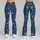 Navy Blue Wildflower Sprigs For Studio Training And Everyday Activewear Style Leggings - 9