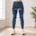Navy Blue Wildflower Sprigs For Studio Training And Everyday Activewear Style Leggings - 4