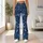 Navy Blue Wildflower Sprigs For Studio Training And Everyday Activewear Style Leggings - 11