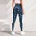 Navy Blue Wildflower Sprigs For Studio Training And Everyday Activewear Style Leggings - 6