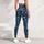 Navy Blue Wildflower Sprigs For Studio Training And Everyday Activewear Style Leggings - 4