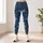 Navy Blue Wildflower Sprigs For Studio Training And Everyday Activewear Style Leggings - 6