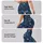 Navy Blue Wildflower Sprigs For Studio Training And Everyday Activewear Style Leggings - 2