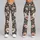 Charcoal Cream Wildflower Blooms for Yoga Pilates and Everyday Activewear Style Leggings - 9