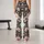 Charcoal Cream Wildflower Blooms for Yoga Pilates and Everyday Activewear Style Leggings - 10