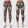 Charcoal Cream Wildflower Blooms for Yoga Pilates and Everyday Activewear Style Leggings - 3