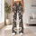 Charcoal Cream Wildflower Blooms for Yoga Pilates and Everyday Activewear Style Leggings - 11