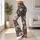 Charcoal Cream Wildflower Blooms for Yoga Pilates and Everyday Activewear Style Leggings - 12