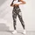 Charcoal Cream Wildflower Blooms for Yoga Pilates and Everyday Activewear Style Leggings - 6
