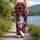 Pink Fuchsia and Blush Daisies for Yoga, Pilates, and Everyday Wear Leggings - 12
