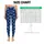 Ivory Floral Motifs on Indigo Blue for Yoga Pilates and Everyday Wear Leggings - 3