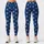 Ivory Floral Motifs on Indigo Blue for Yoga Pilates and Everyday Wear Leggings - 1
