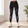 Charcoal Starry Night and Silver Stars for Yoga Training, Fitness, and Outdoor Running Leggings - 6