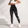 Charcoal Starry Night and Silver Stars for Yoga Training, Fitness, and Outdoor Running Leggings - 5