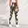 White Daisy and Scarlet Wildflower Blooms for Yoga, Running, and Everyday Activewear Leggings - 5
