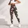 White Daisy and Scarlet Wildflower Blooms for Yoga, Running, and Everyday Activewear Leggings - 4