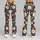 White Daisy and Scarlet Wildflower Blooms for Yoga, Running, and Everyday Activewear Leggings - 9