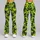 Lime Green Woodland Camo for Yoga, Pilates, Gym Workouts and Everyday Wear Leggings - 9