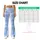 Sky Blue and Ivory Tartan Checks for Yoga, Pilates, and Relaxed Everyday Style Leggings - 7