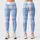 Sky Blue and Ivory Tartan Checks for Yoga, Pilates, and Relaxed Everyday Style Leggings - 3