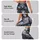 Charcoal Marble Veins with Pale Blue Blossoms for Yoga, Pilates, and Everyday Lifestyle Leggings - 2